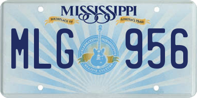 MS license plate MLG956
