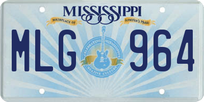 MS license plate MLG964