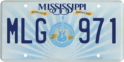 MS license plate MLG971
