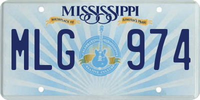 MS license plate MLG974