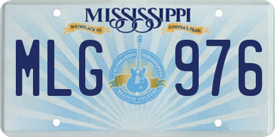 MS license plate MLG976