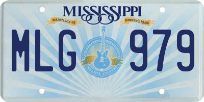 MS license plate MLG979