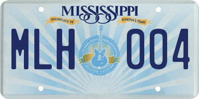 MS license plate MLH004