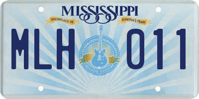 MS license plate MLH011
