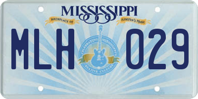 MS license plate MLH029
