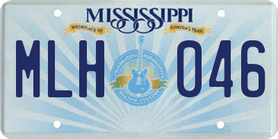 MS license plate MLH046