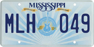 MS license plate MLH049