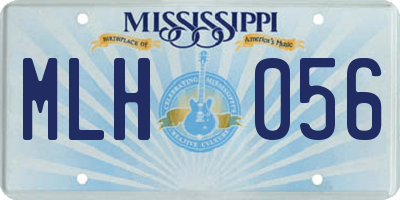 MS license plate MLH056