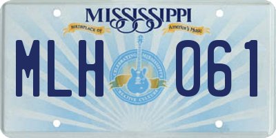 MS license plate MLH061