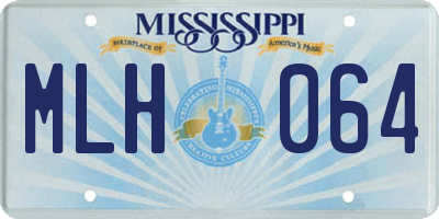 MS license plate MLH064