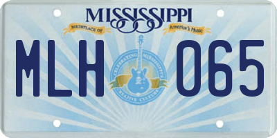 MS license plate MLH065