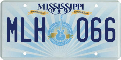 MS license plate MLH066