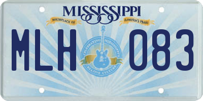 MS license plate MLH083