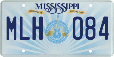 MS license plate MLH084