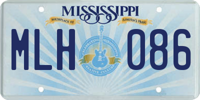 MS license plate MLH086