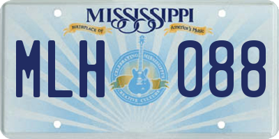 MS license plate MLH088
