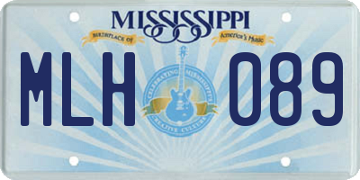 MS license plate MLH089