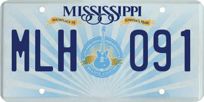 MS license plate MLH091