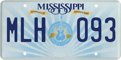 MS license plate MLH093