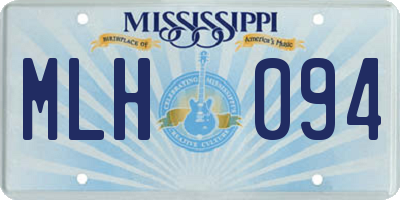 MS license plate MLH094