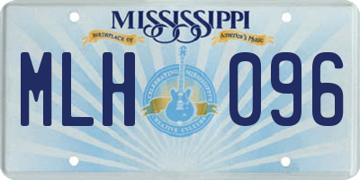 MS license plate MLH096