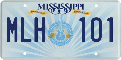 MS license plate MLH101