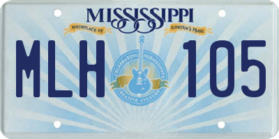 MS license plate MLH105
