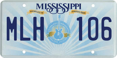 MS license plate MLH106