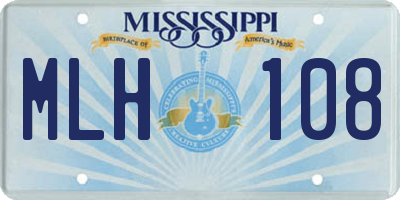 MS license plate MLH108