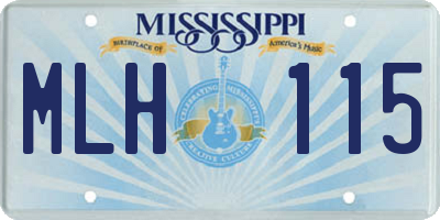 MS license plate MLH115