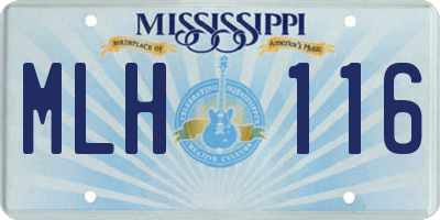 MS license plate MLH116