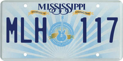 MS license plate MLH117