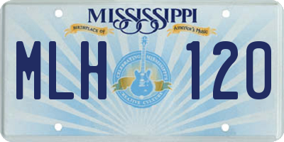 MS license plate MLH120