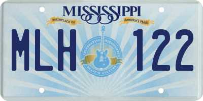 MS license plate MLH122
