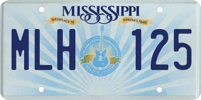 MS license plate MLH125