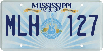 MS license plate MLH127