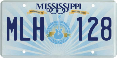 MS license plate MLH128