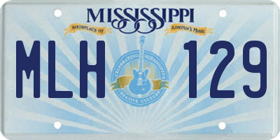 MS license plate MLH129