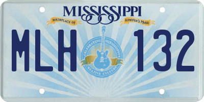 MS license plate MLH132