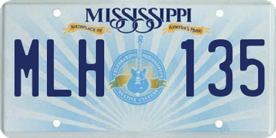 MS license plate MLH135