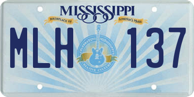 MS license plate MLH137