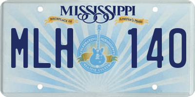 MS license plate MLH140
