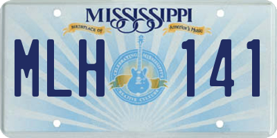 MS license plate MLH141