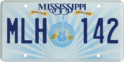 MS license plate MLH142