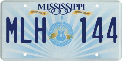 MS license plate MLH144
