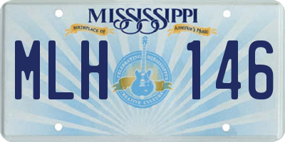 MS license plate MLH146