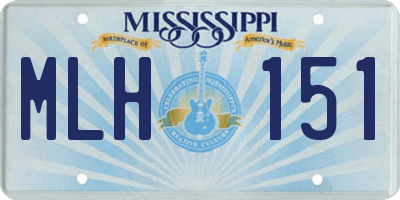 MS license plate MLH151