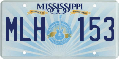 MS license plate MLH153