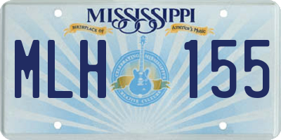 MS license plate MLH155