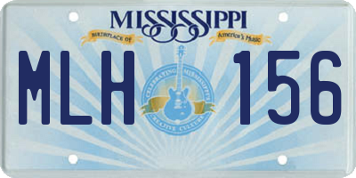 MS license plate MLH156